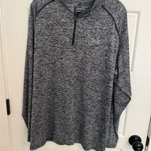 Under Armour Men's Black Heather Long Sleeve Shirt